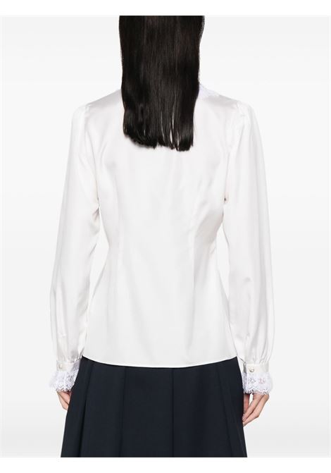 White silk poplin shirt Alessandra Rich - women ALESSANDRA RICH | FABX4035F30150002